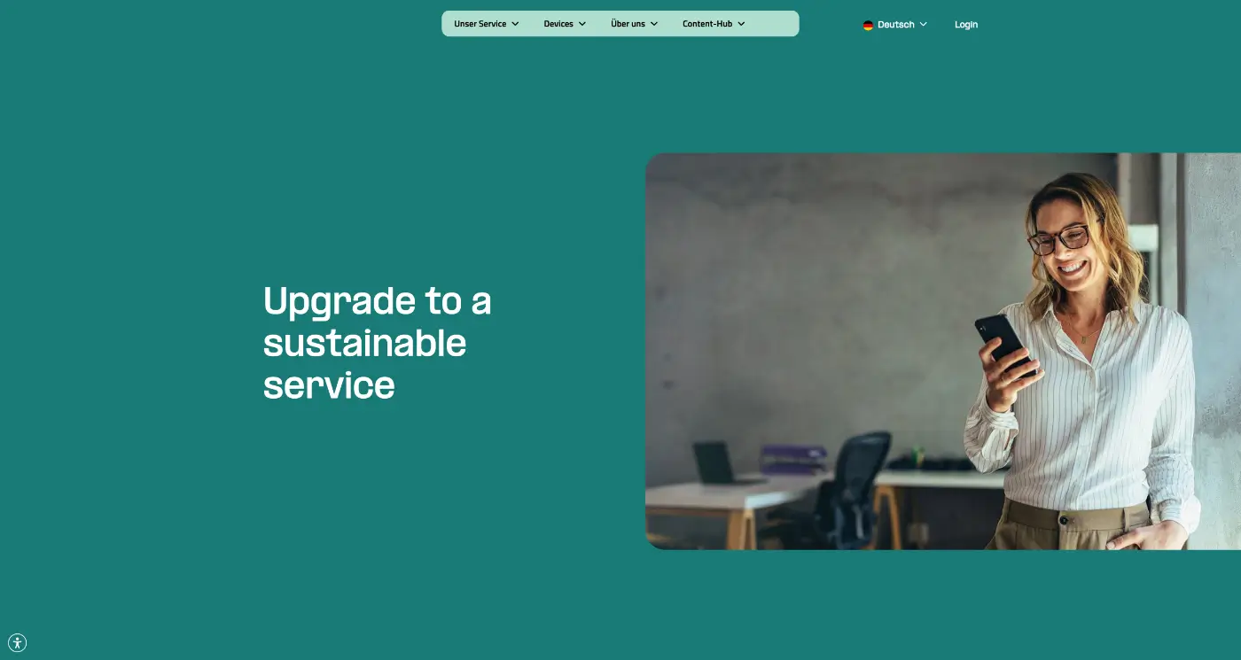 Screenshot der Webseite des Startups Everphone