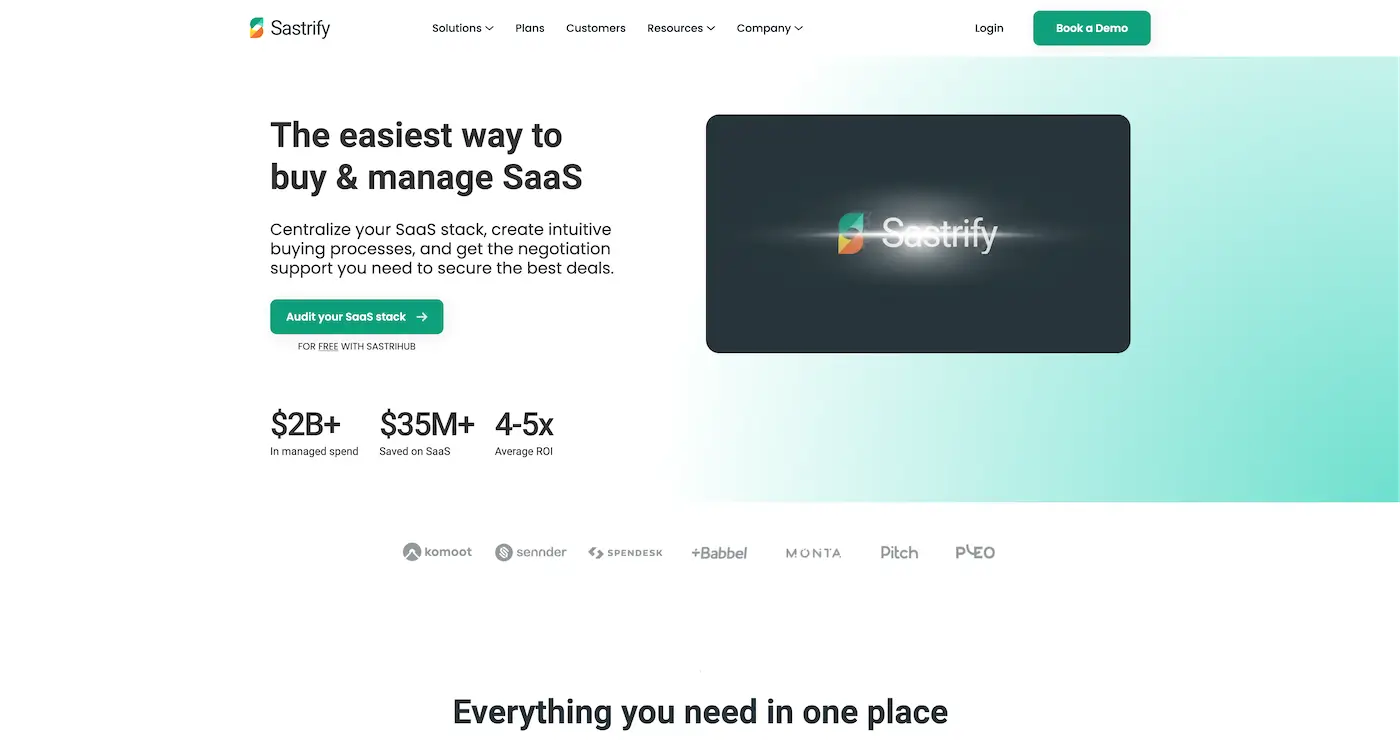 Screenshot der Webseite des Startups Sastrify